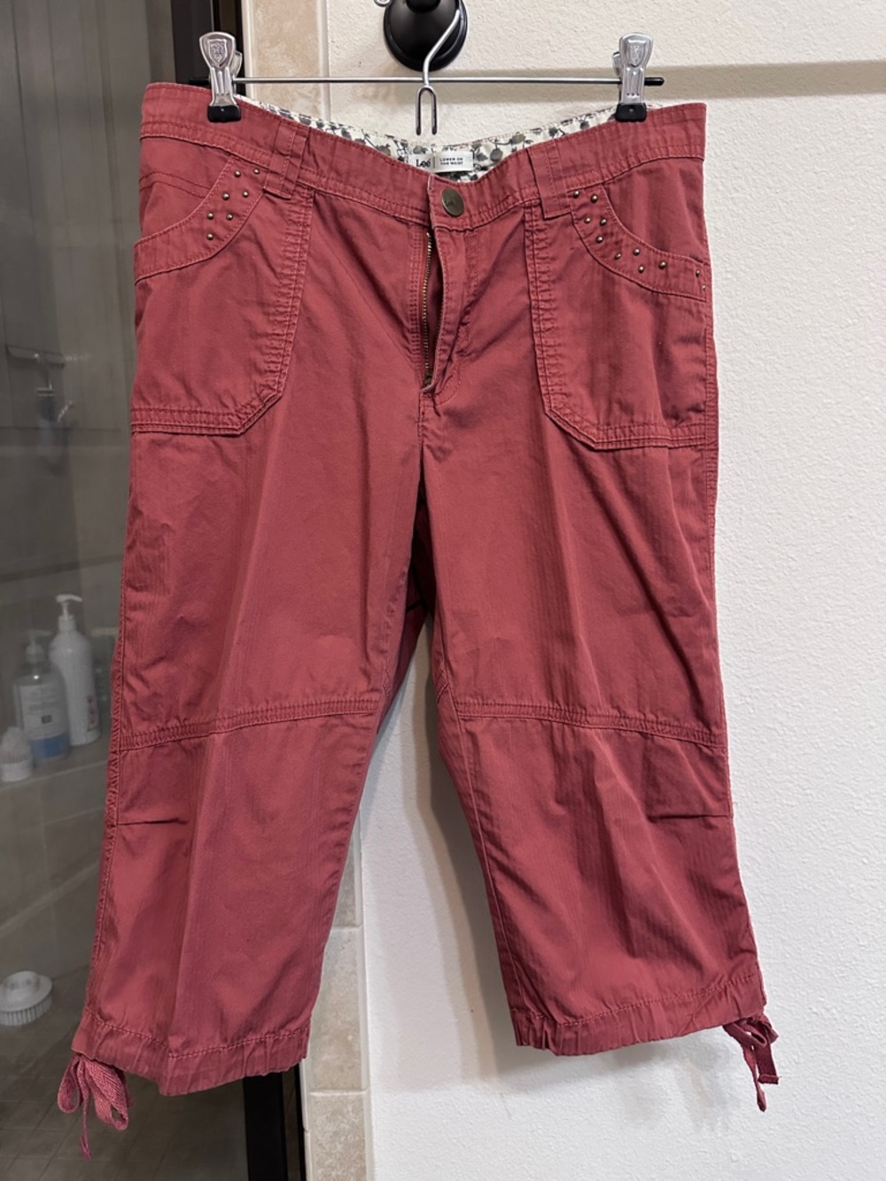 Lee Lower on the Waist Cotton Pants in Deep Rust